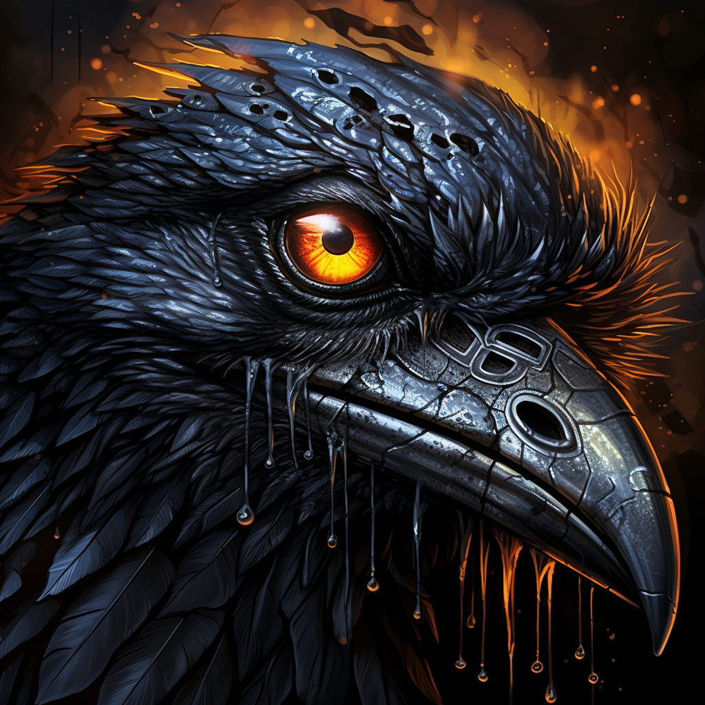 Grimdark Mystic Black Crow Art