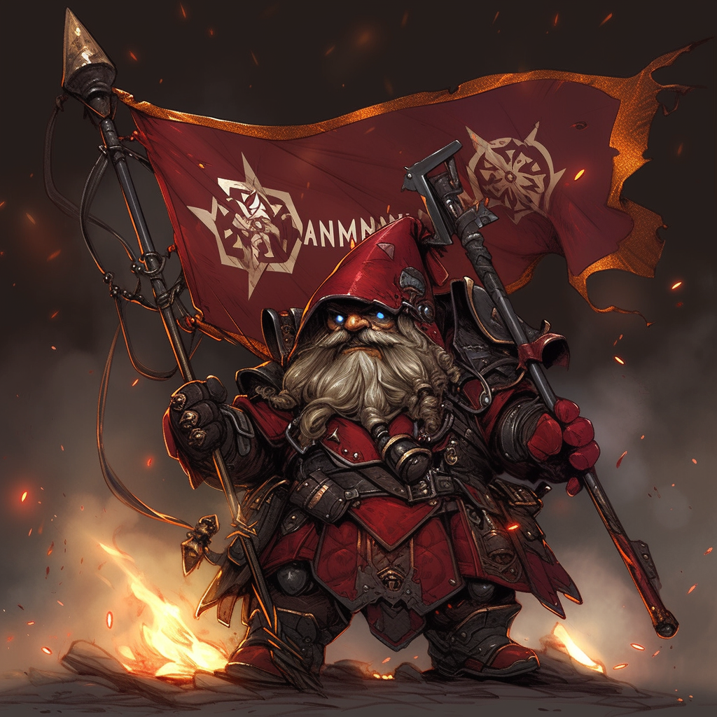 Dwarf flag-waver in stunning art