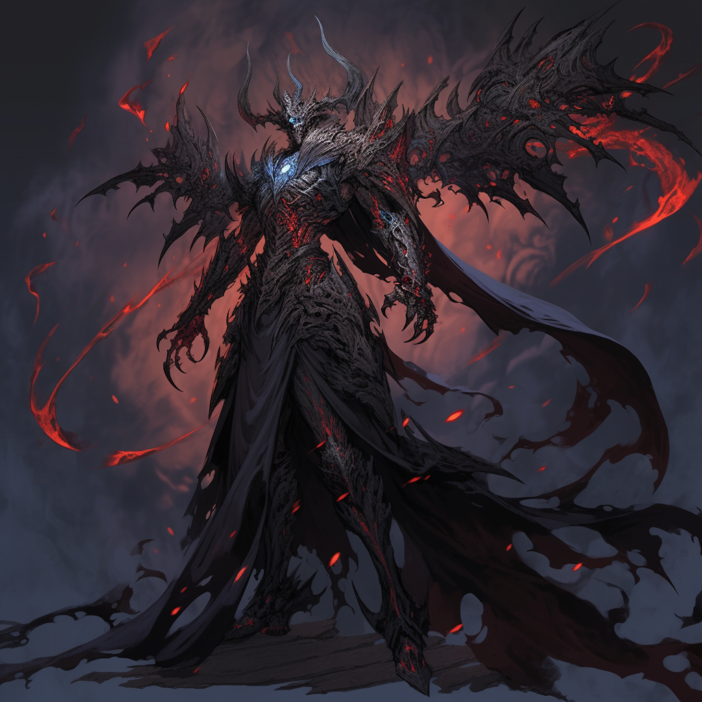 Grimdark Aetherpunk Ominous Cryptid Champion artwork