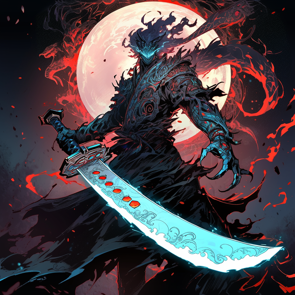 Dark Fantasy Death Sensei Wielding Vorpal Knife