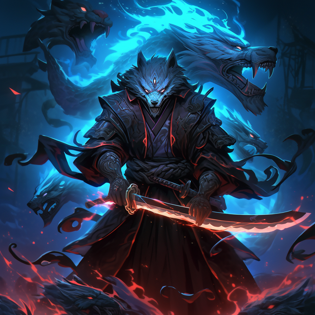 Grimdark mystic sensei bushi with vorpal knife
