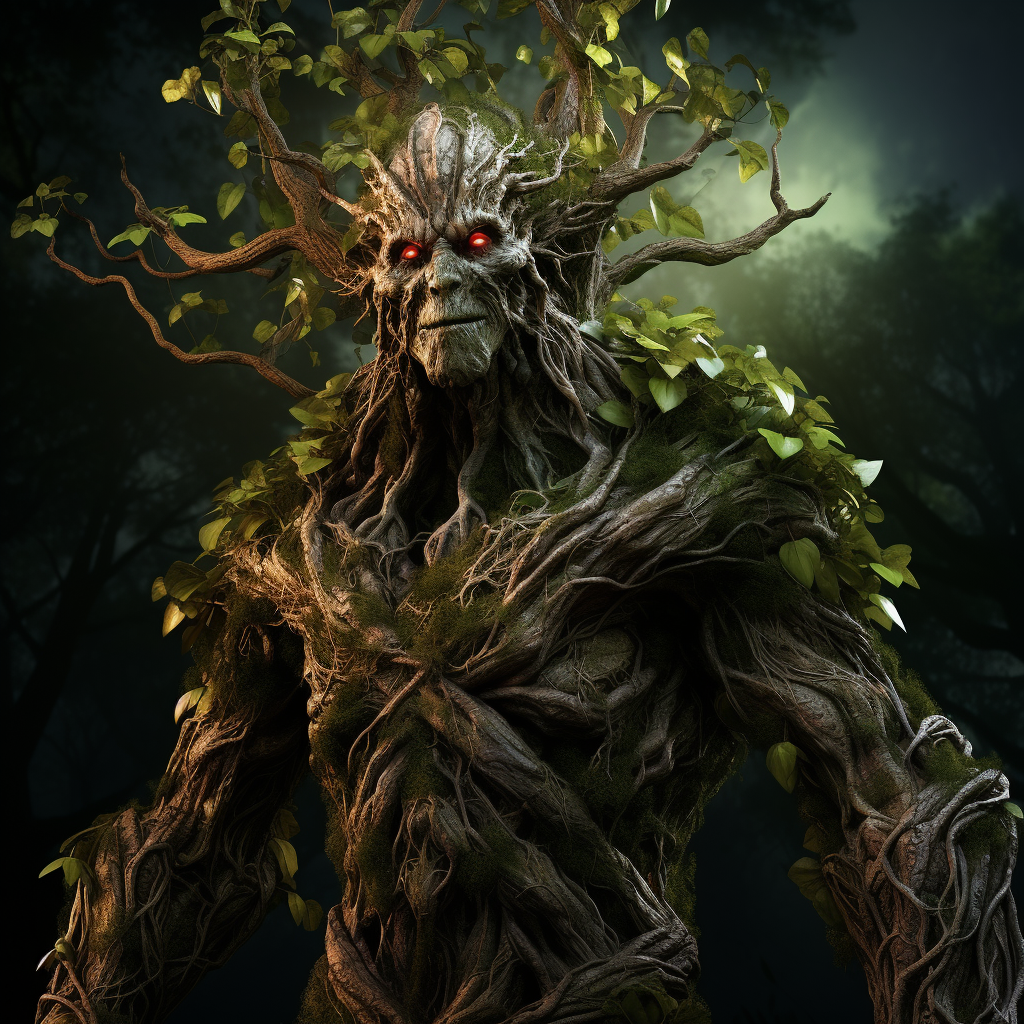 Grimdark mystic primordial ageless oak treant artwork