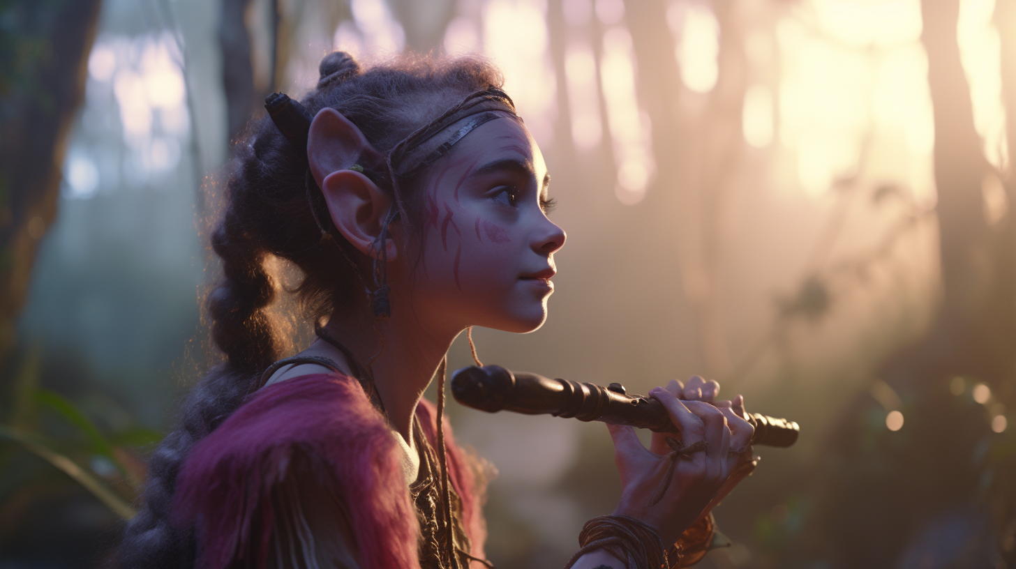 Image of Grimes as Cute Faun Dancing