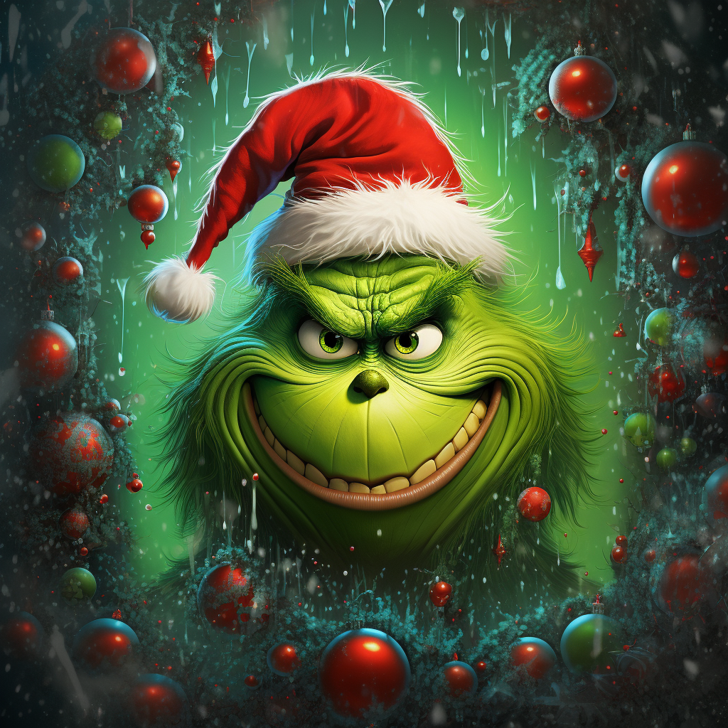 Colorful Grinch Wall Textures Xmas