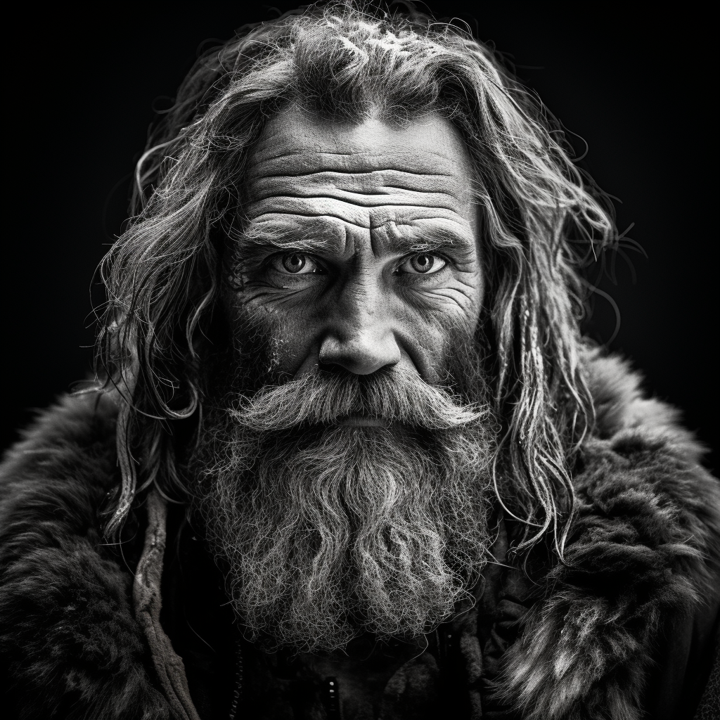 Grizzled Barbarian Inspire by Sebastião Salgado