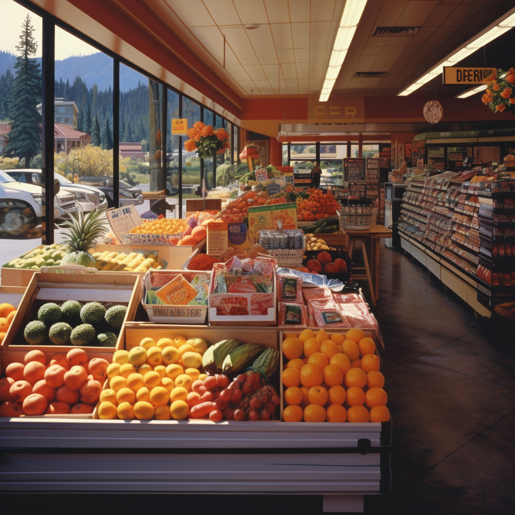 1990s grocery store in Oregon