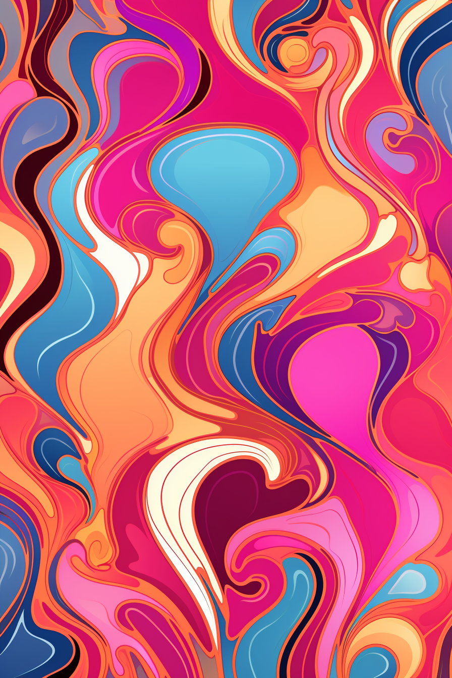 Colorful groovy pattern design background