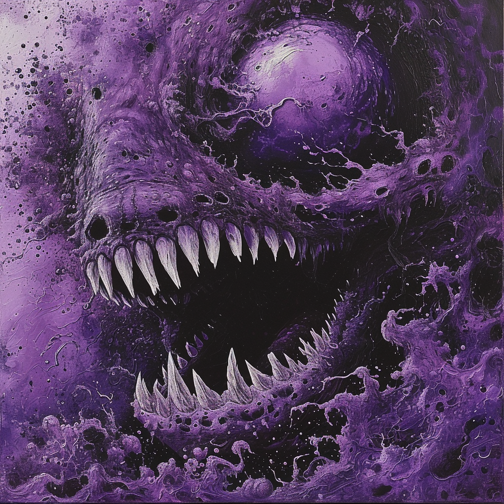 Grotesque Cosmic Horror Acrylic Painting