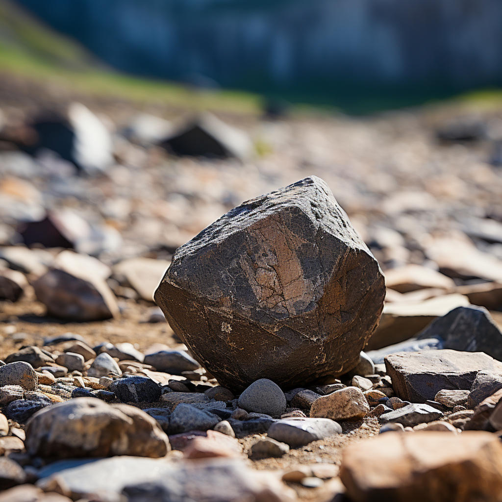 Close-up of a Ground Rock