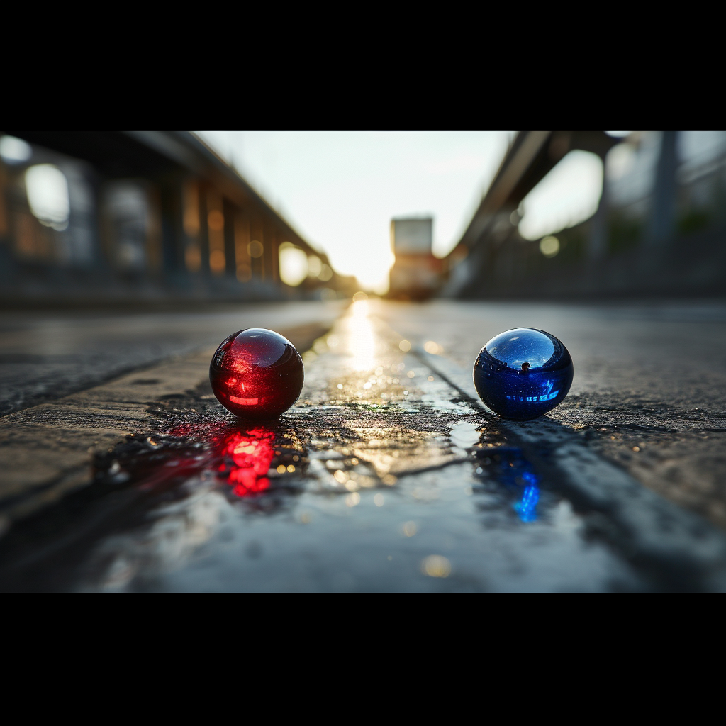 Police Siren with Red & Blue Beads