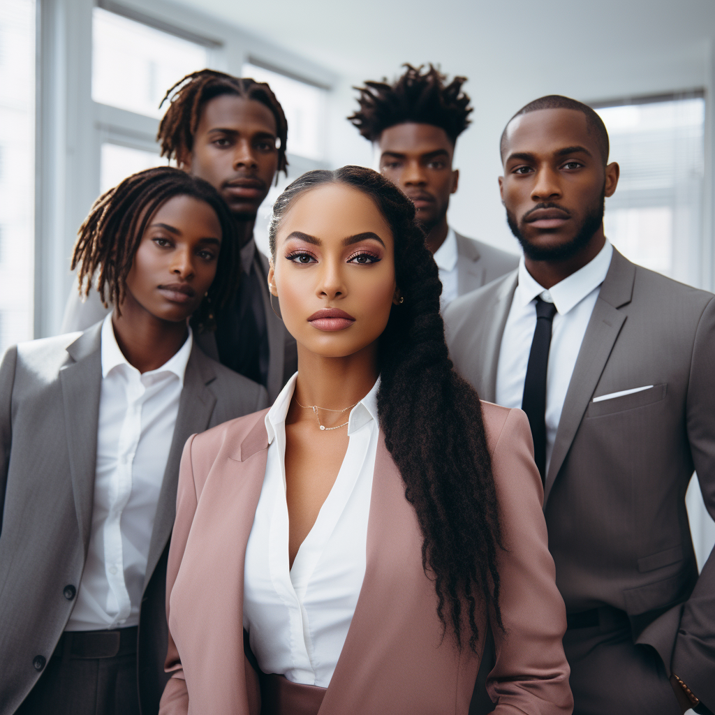 Diverse group of stunning black professionals