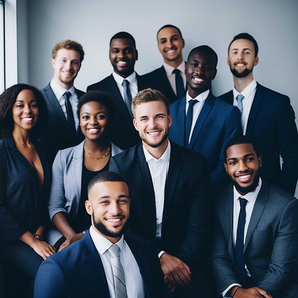 Group of Gorgeous Black Professionals Smiling