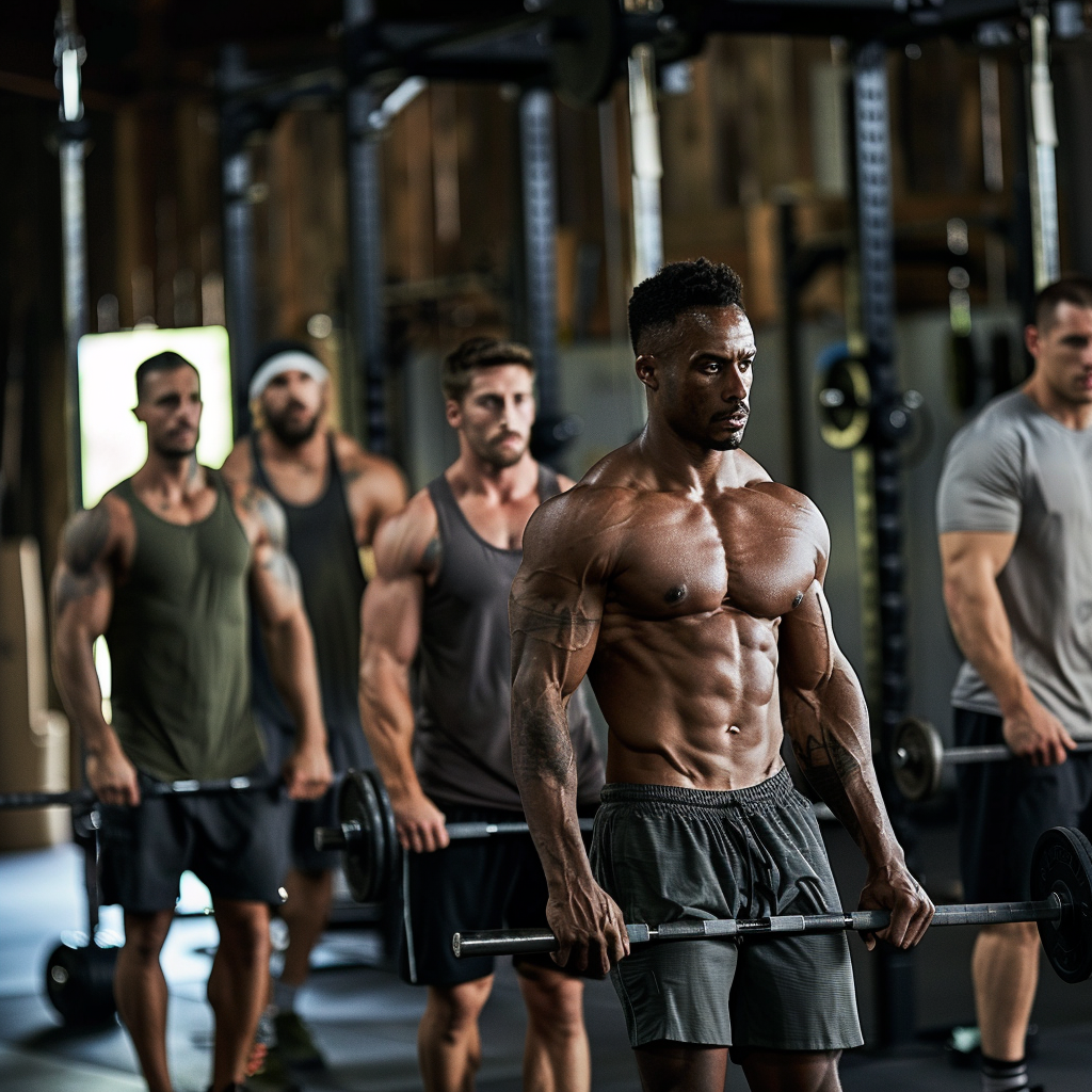 Group of Men CrossFit Training