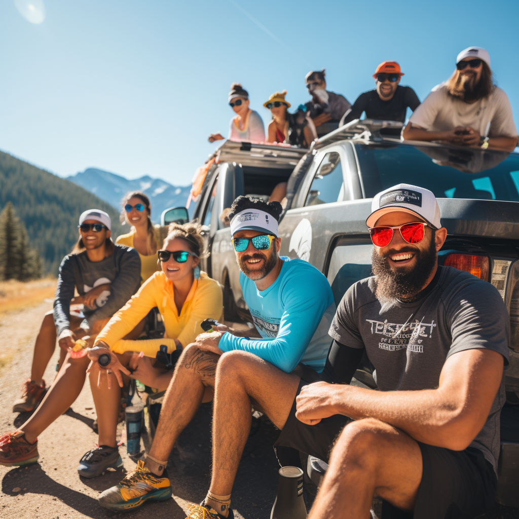 Runners at Trailhead with Sunglasses