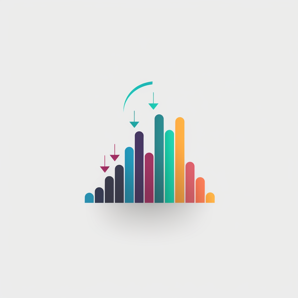 Minimalistic logo portraying growth with chart elements