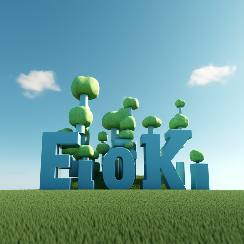 Vibrant 3D 'Growth' Word Image