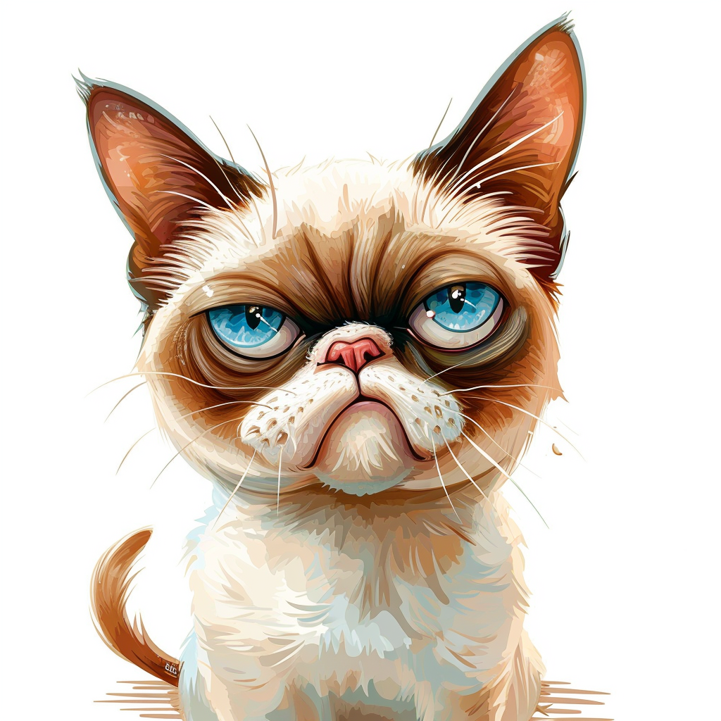 Grumpy Cat in Caricatures and Graphic Prints