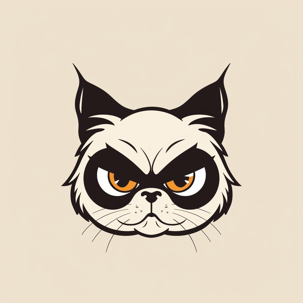 Grumpy Chubby Cat CindyCat Logo