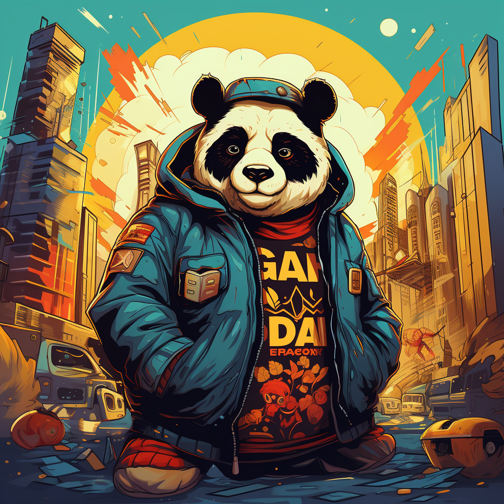 Colorful GTA Style Funky Panda