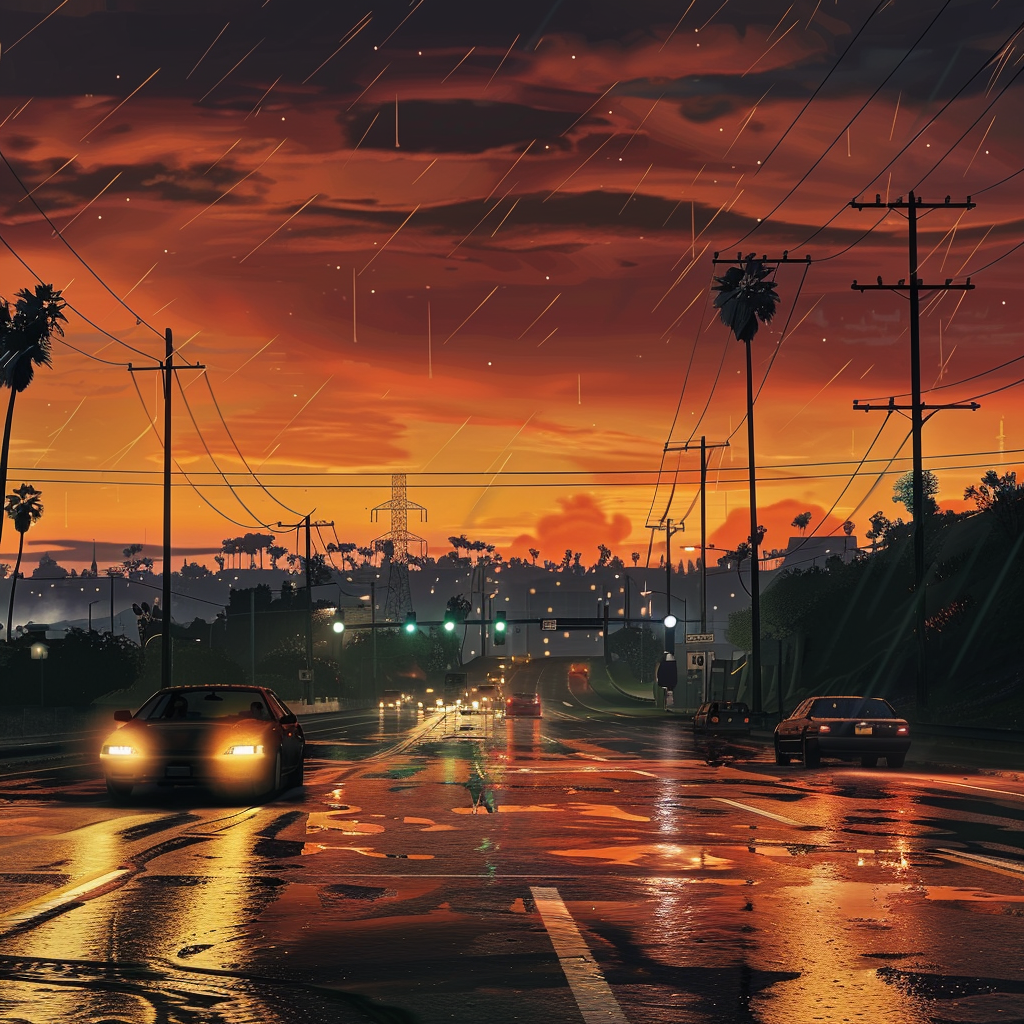 Colorful GTA Loading Screen Artwork