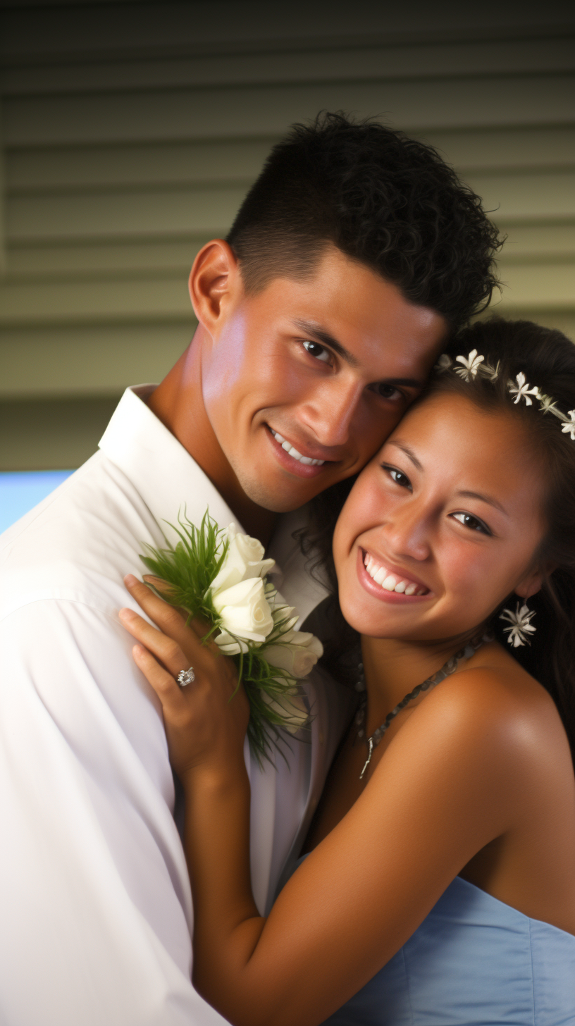 Young couple getting married in Guam