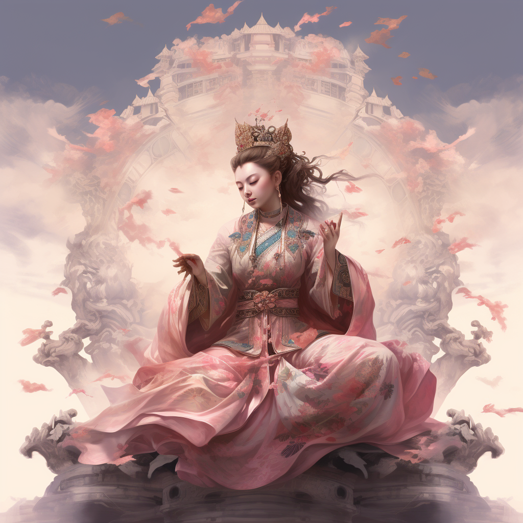 Mystical Guanshiyin Renunciation Day Illustration