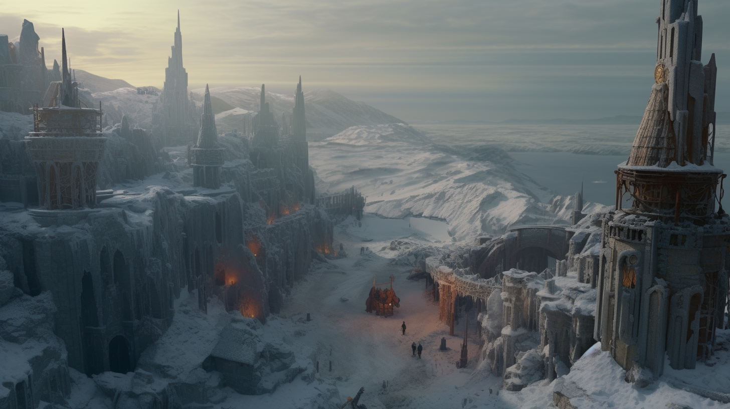 Frozen Ancient Land Cinematic Still