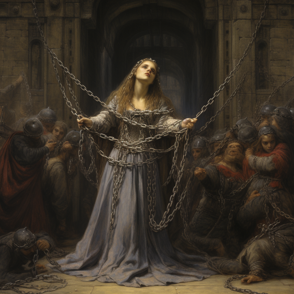 Symbolic image of Guinevere's liberation