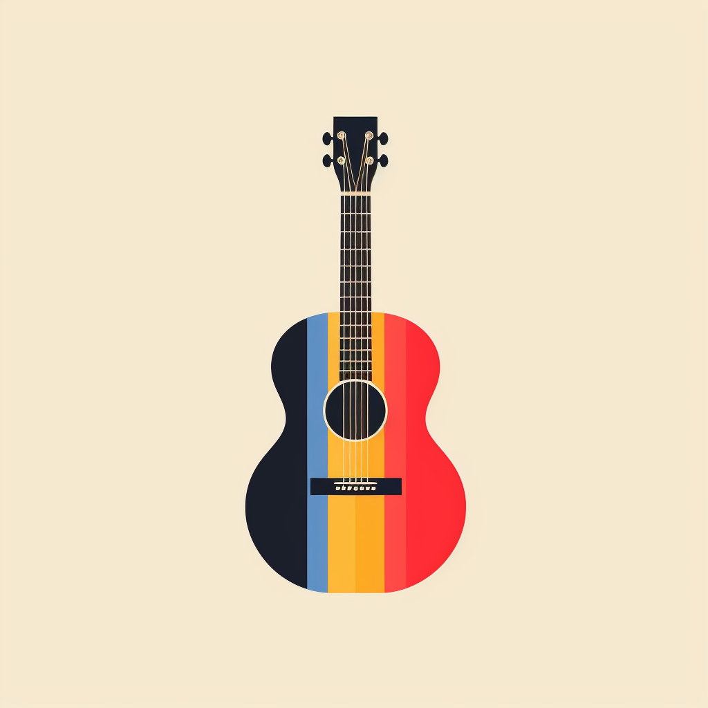 Minimal guitar logo design