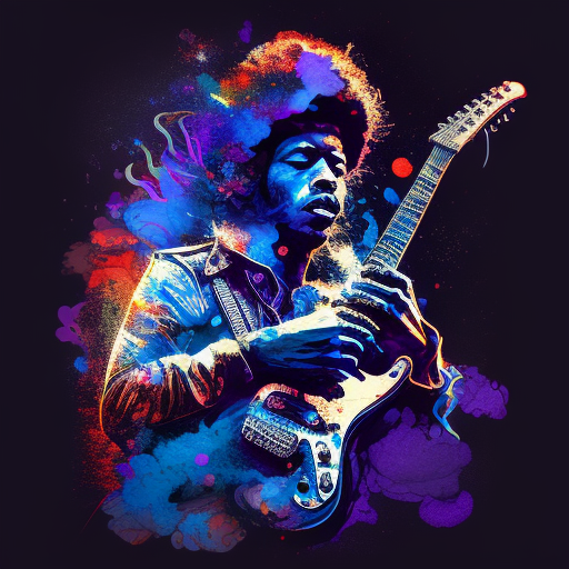 Jimi Hendrix electric guitar concert