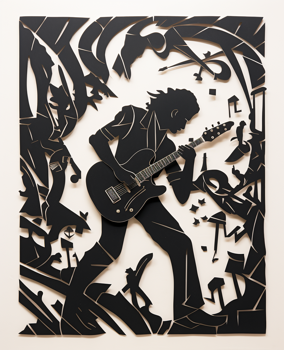 Guitarist Flash Thunder Print Artwork