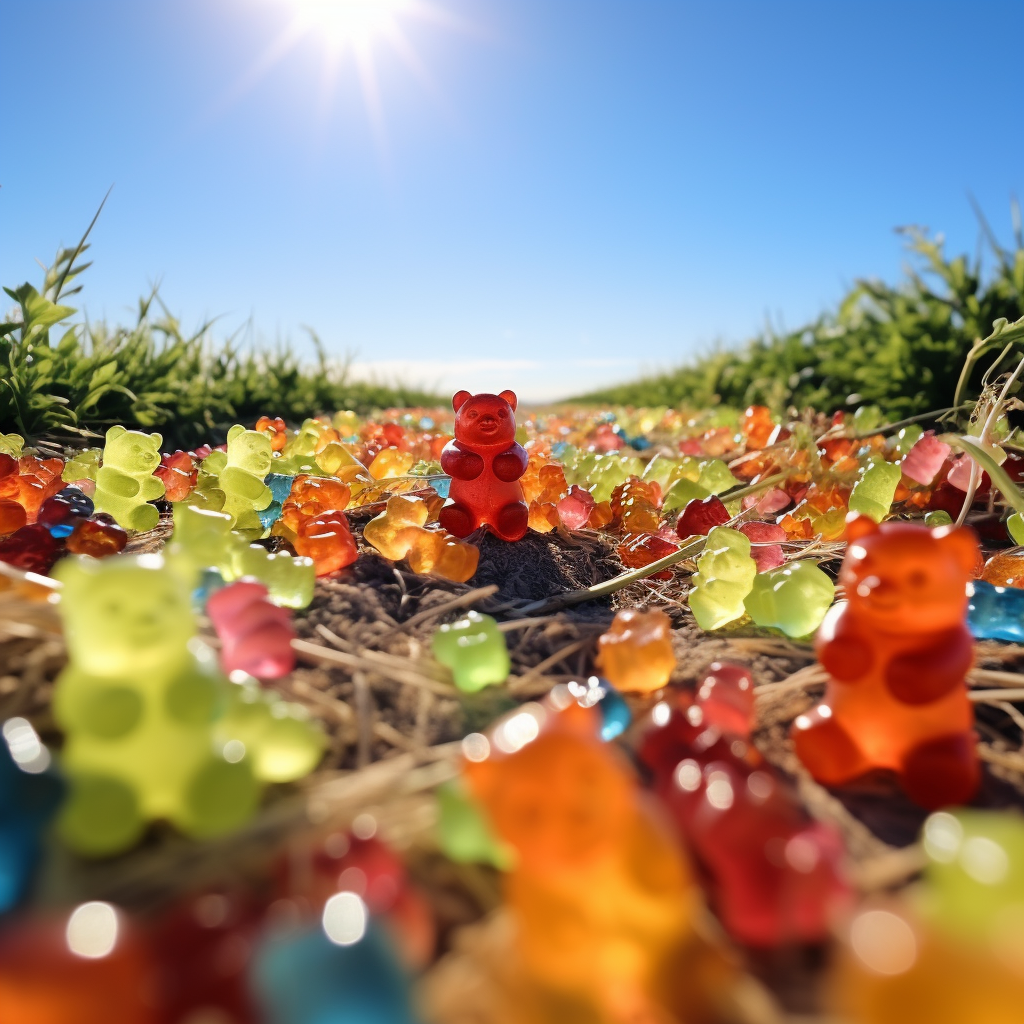 Gummy Bears Candies Field