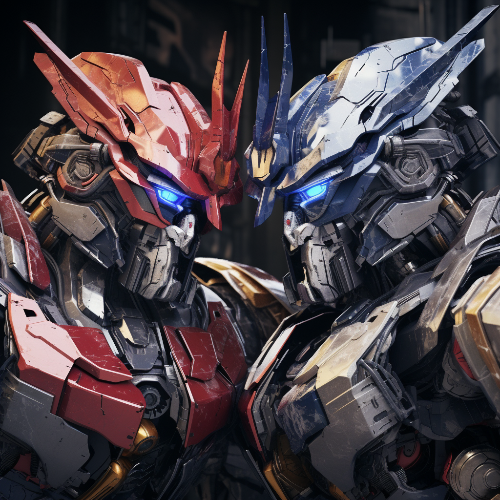 Hyper Realistic Gundam versus Optimus Prime Battle