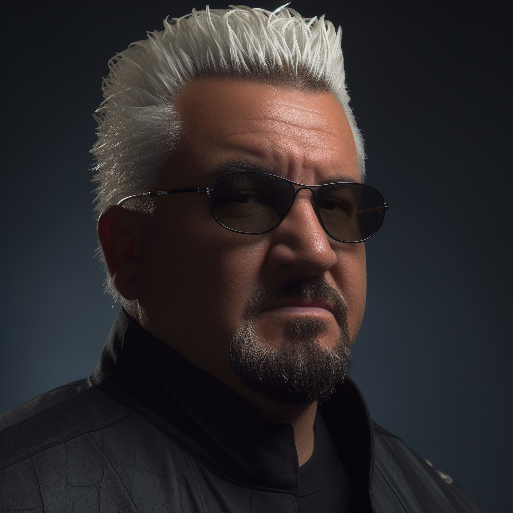 Closeup of Guy Fieri in Agent Gear