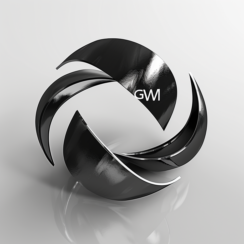 Abstract Black White GWM Logo