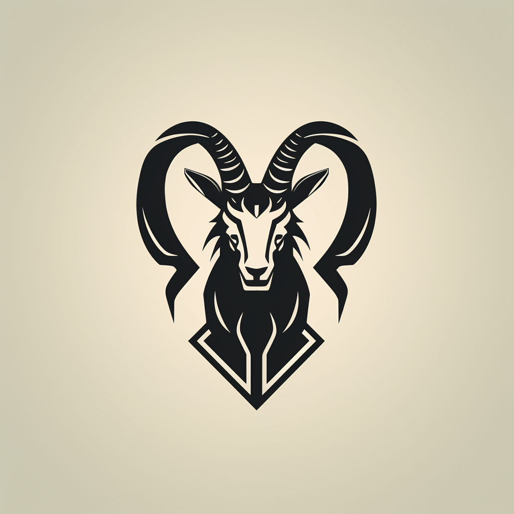 Simple glyph tattoo style animal logo for gym apparel