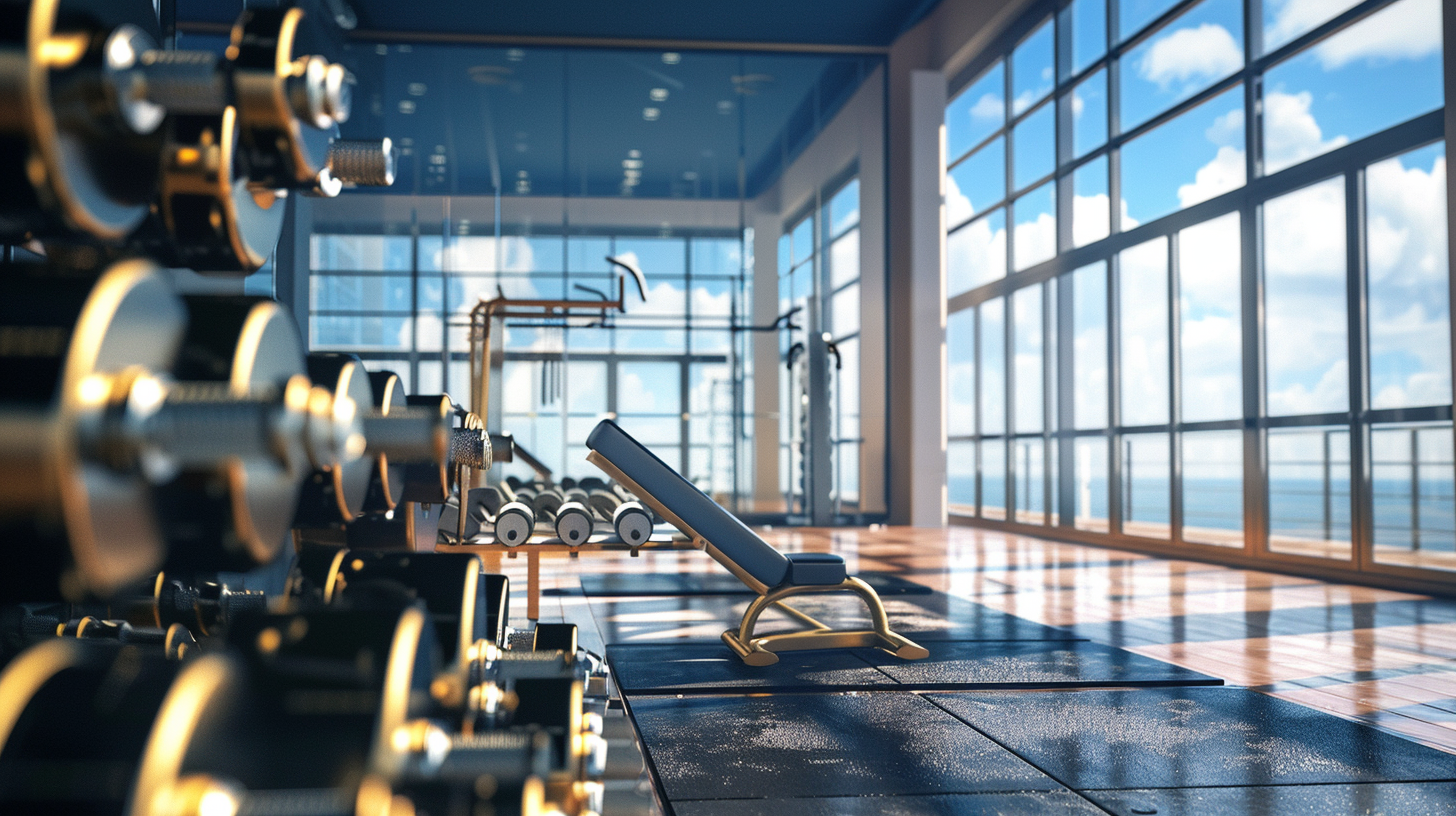 Gym Dumbbell Rack Blue Sky