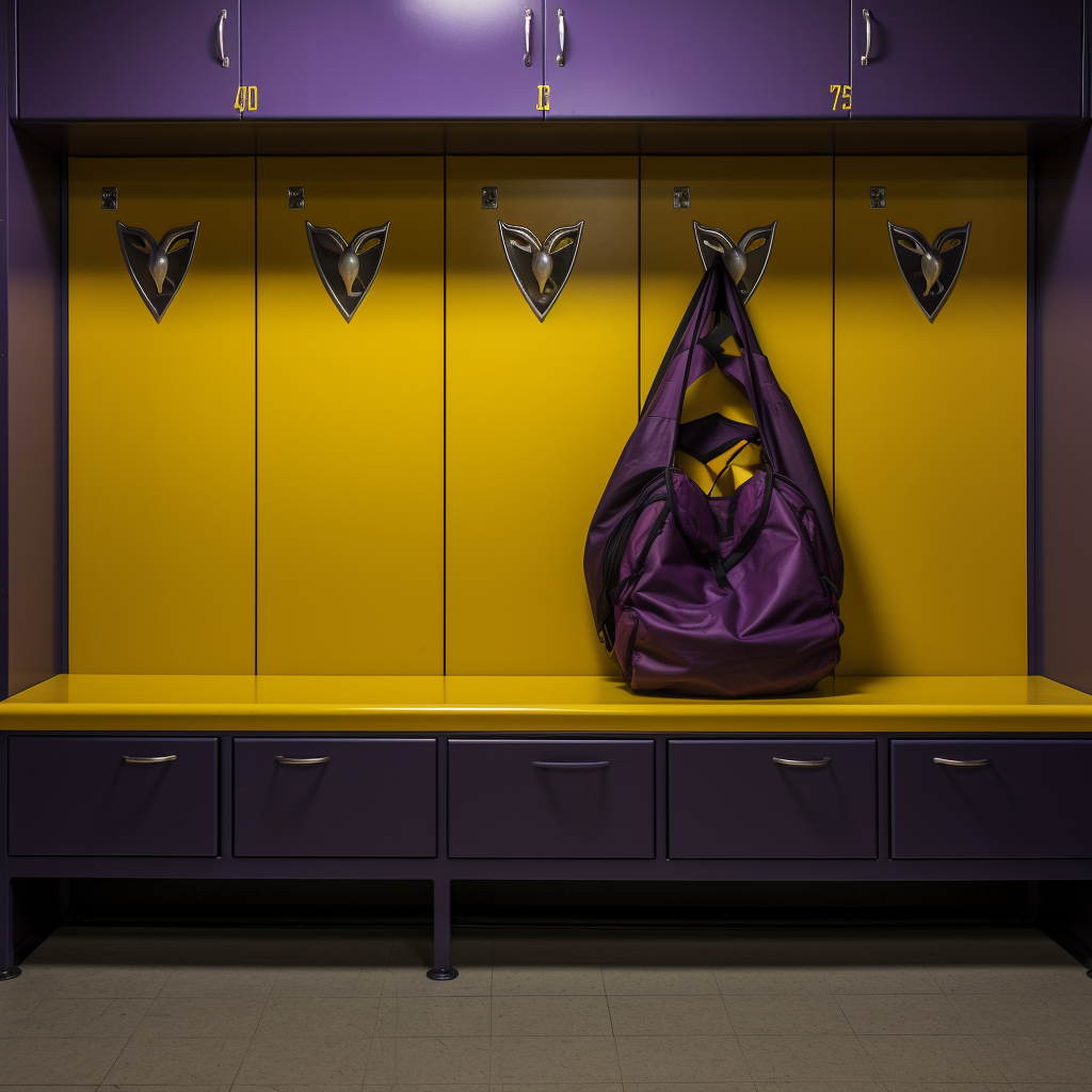 Mardi Gras Mask in Gym Locker Room