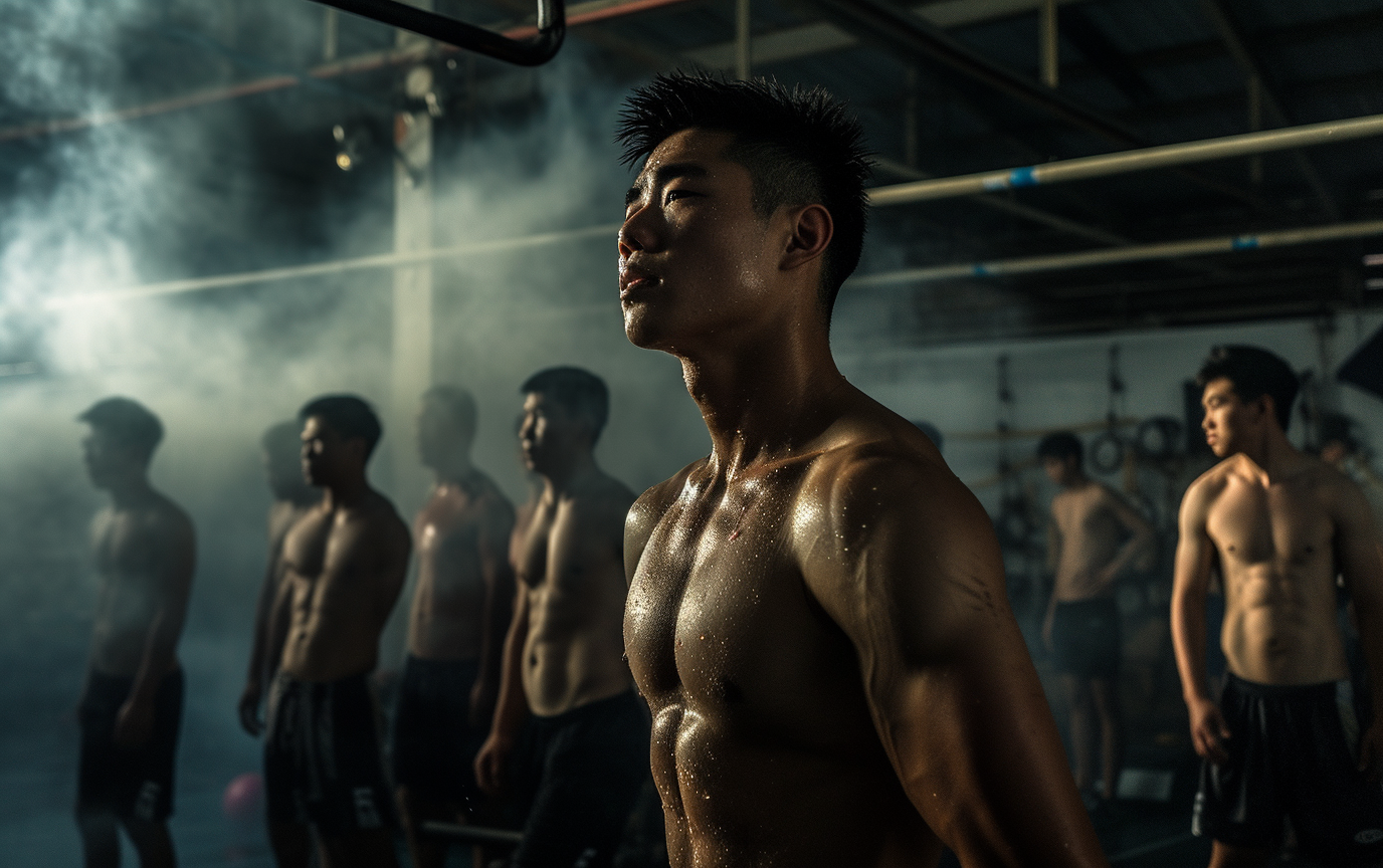 Gym Men in Philippines with Smoke