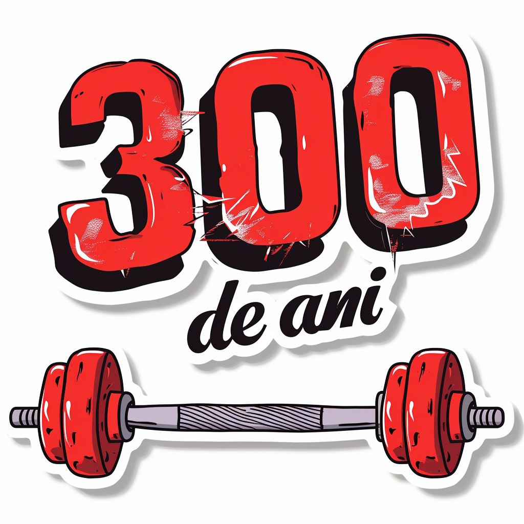 Gym sticker with large number 30