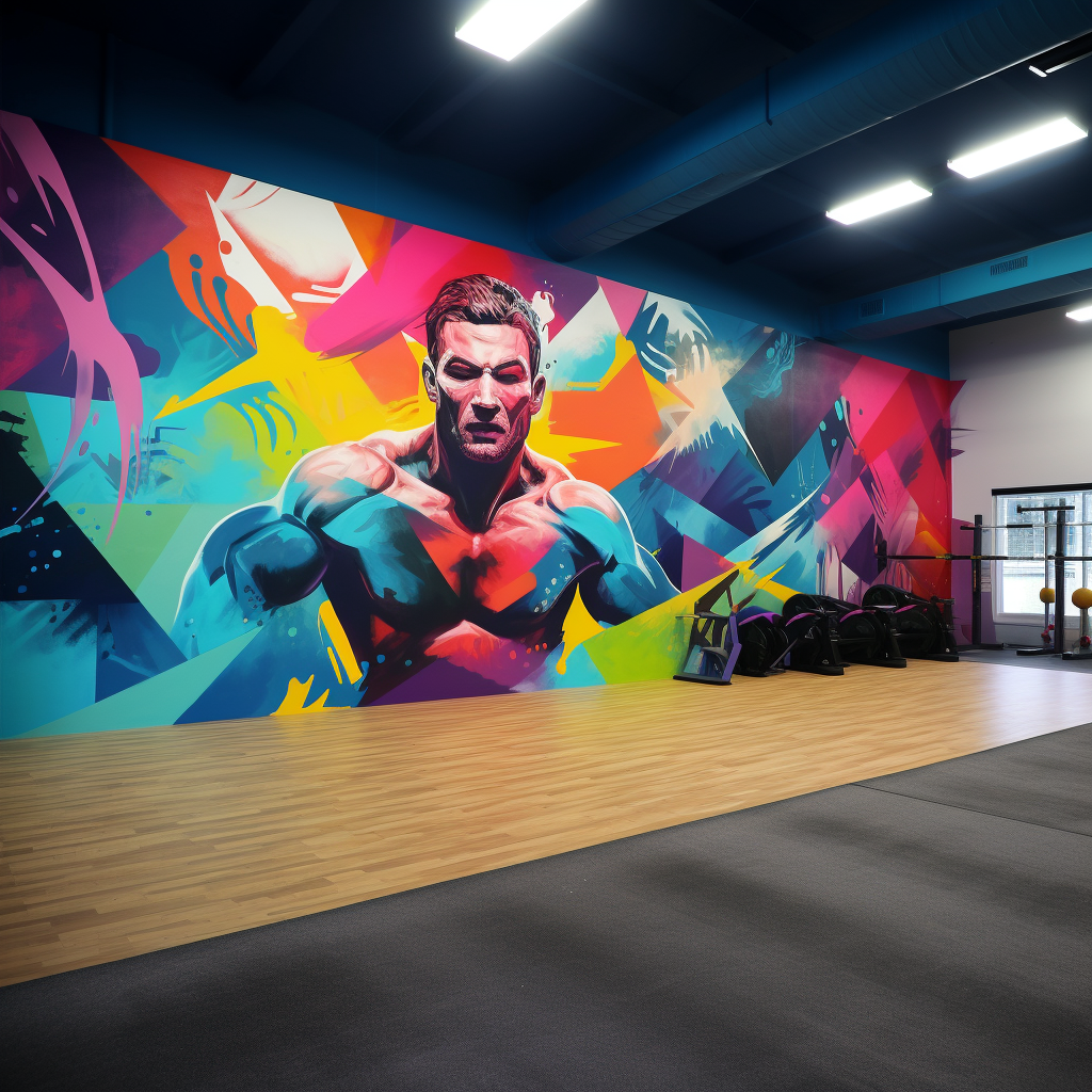 Colorful Gym Wall Mural