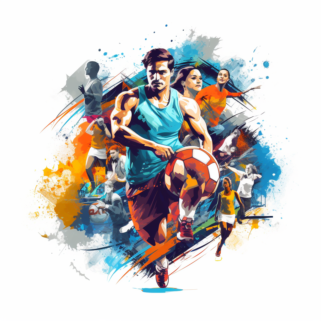 Dynamic Gym Sports Vector Art