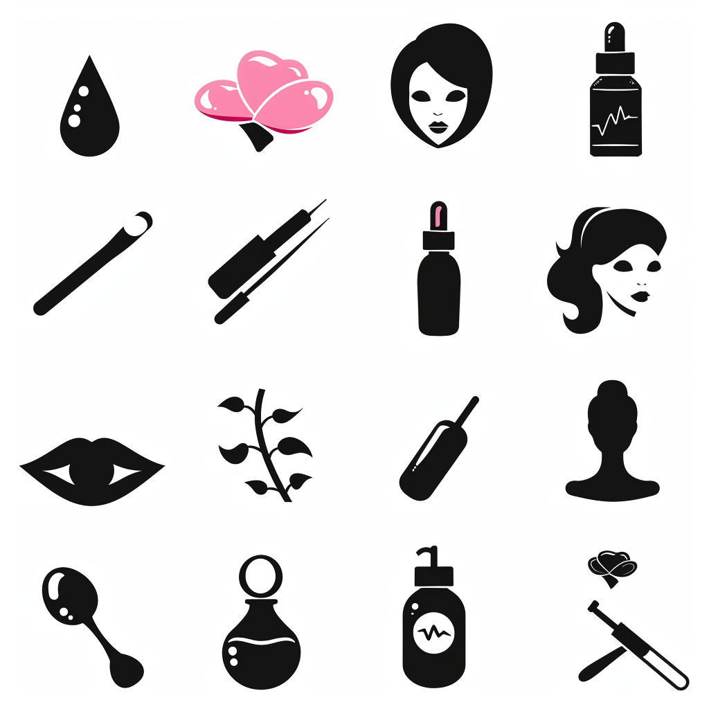 gynecologie icon shapes white