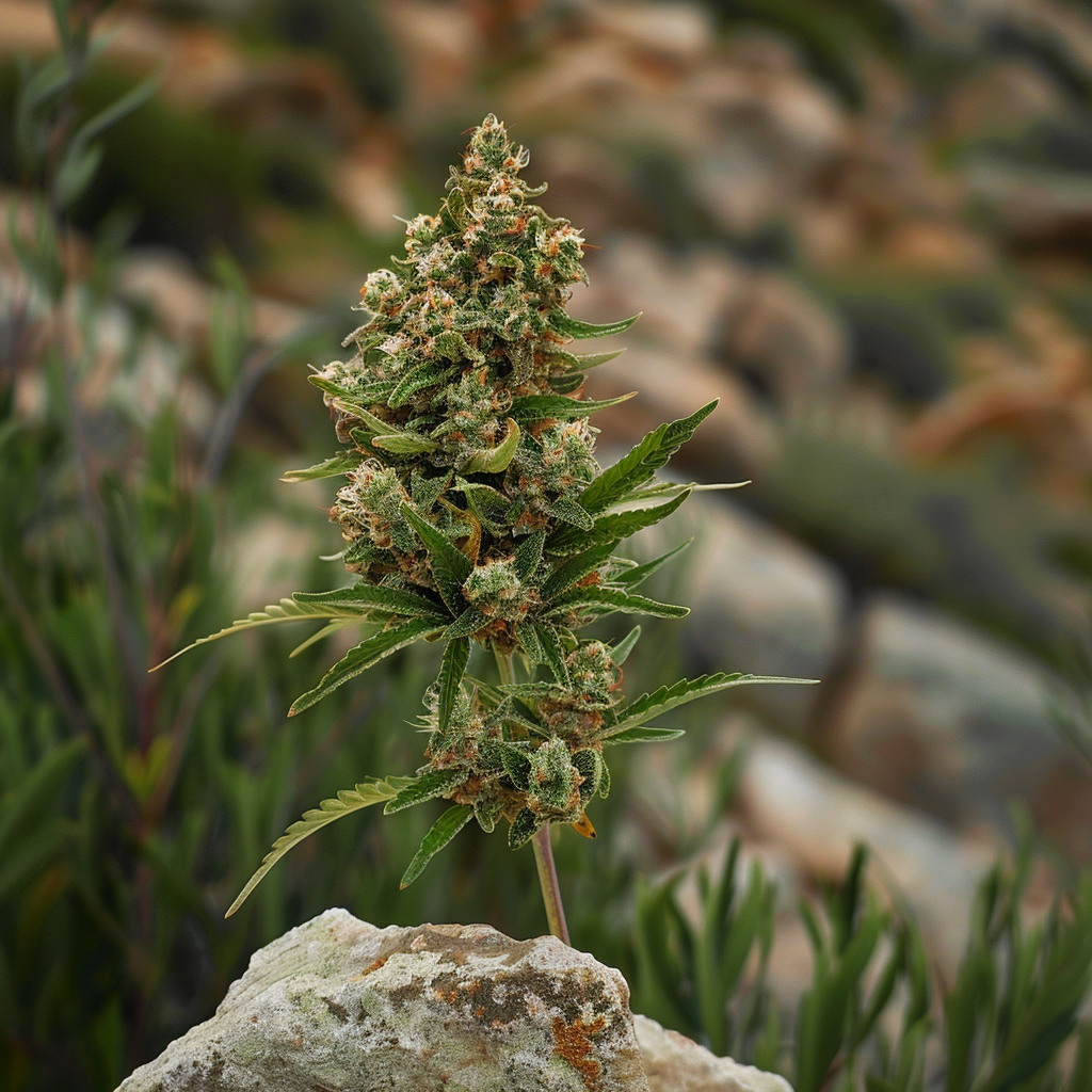 Close up of green gypsum weed plant