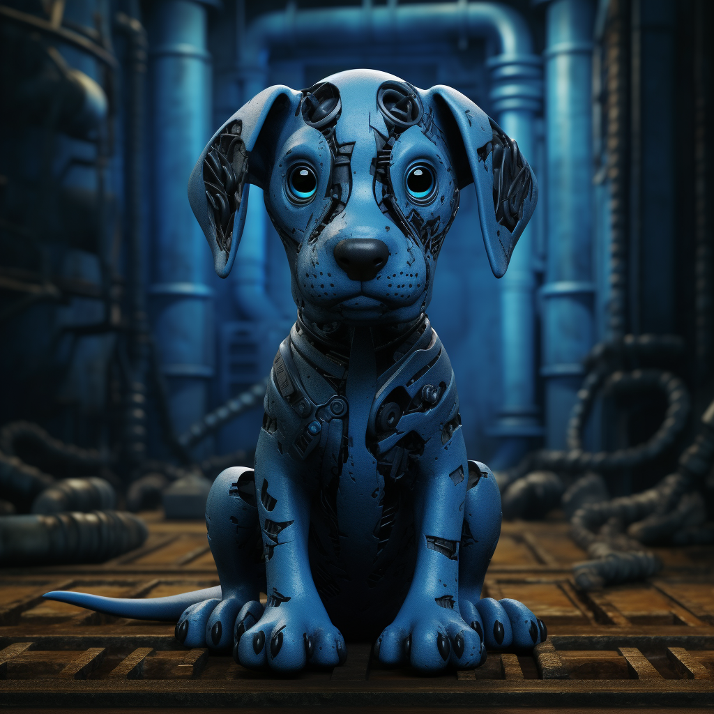 H.R. Giger Style Blues Clues Puppy