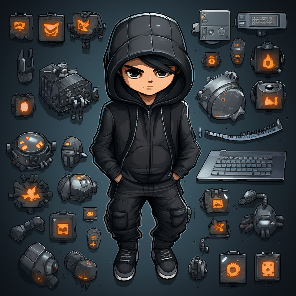 Top Down Hacker Game Asset