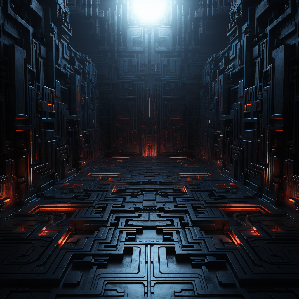 Desktop Wallpaper Background Ultra HD 8K Hacker Dark Illustration Greeble