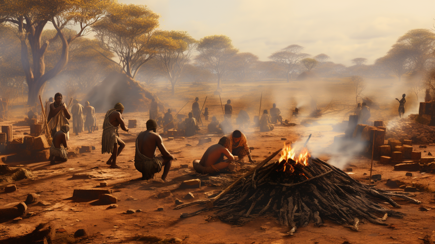 Hadza People Making Steel