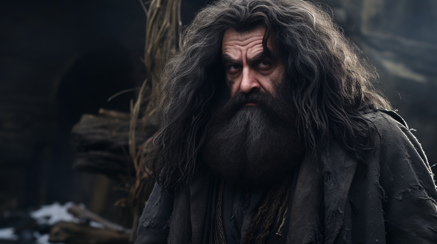 Hagrid Giant with Black Hair