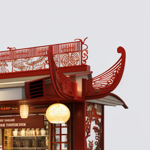 Hainanese coffee shop kiosk design